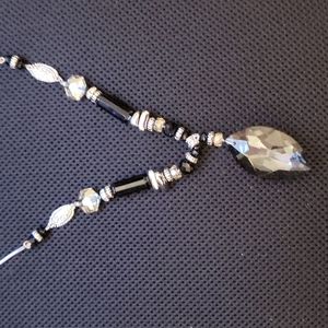 Chico's Black & Silver Crystal Necklace